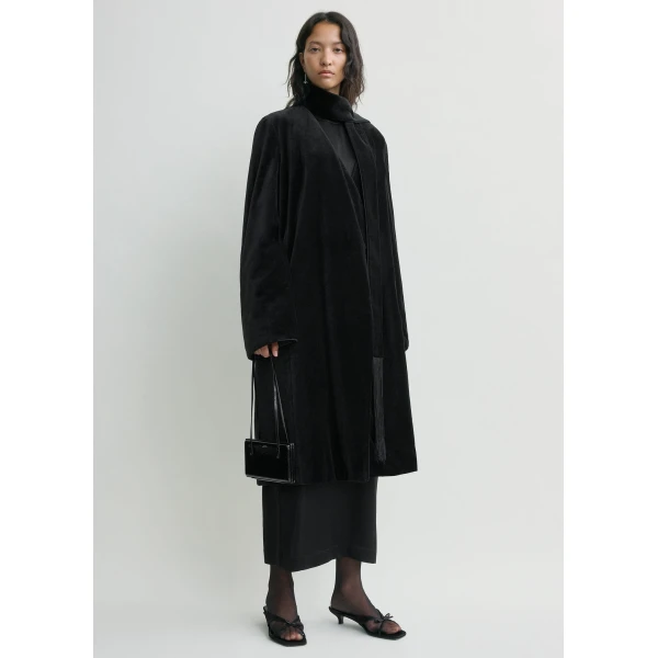 Totême Smoking coat in Black - Coats - Scandinavian Minimalist Luxury at Coveti