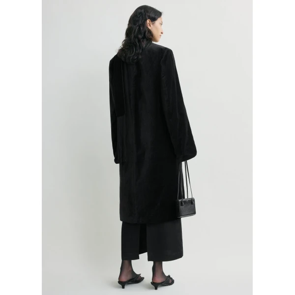 Totême Smoking coat in Black - Coats - Scandinavian Minimalist Luxury at Coveti