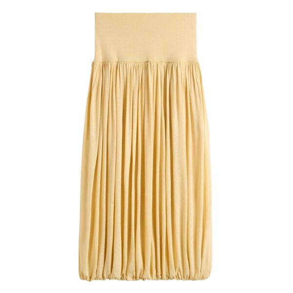 Totême Soft gathered skirt in Champagne - Skirts - Scandinavian Minimalist Luxury at Coveti