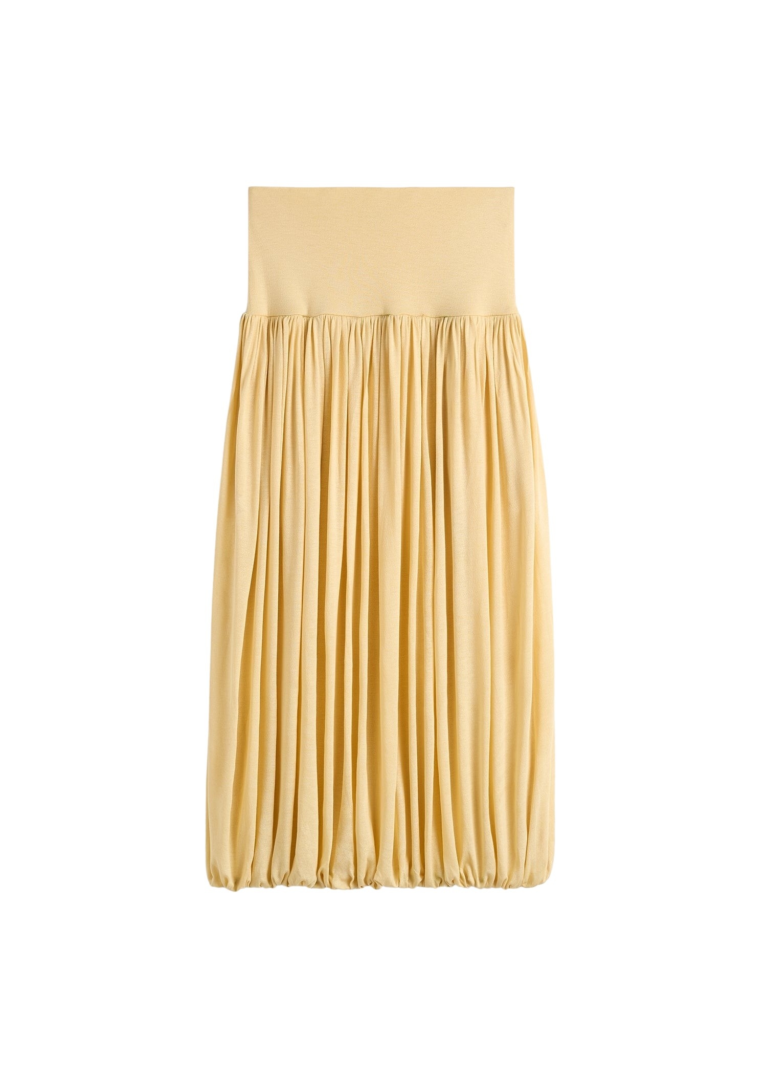 Totême Soft gathered skirt in Champagne - Skirts - Scandinavian Minimalist Luxury at Coveti
