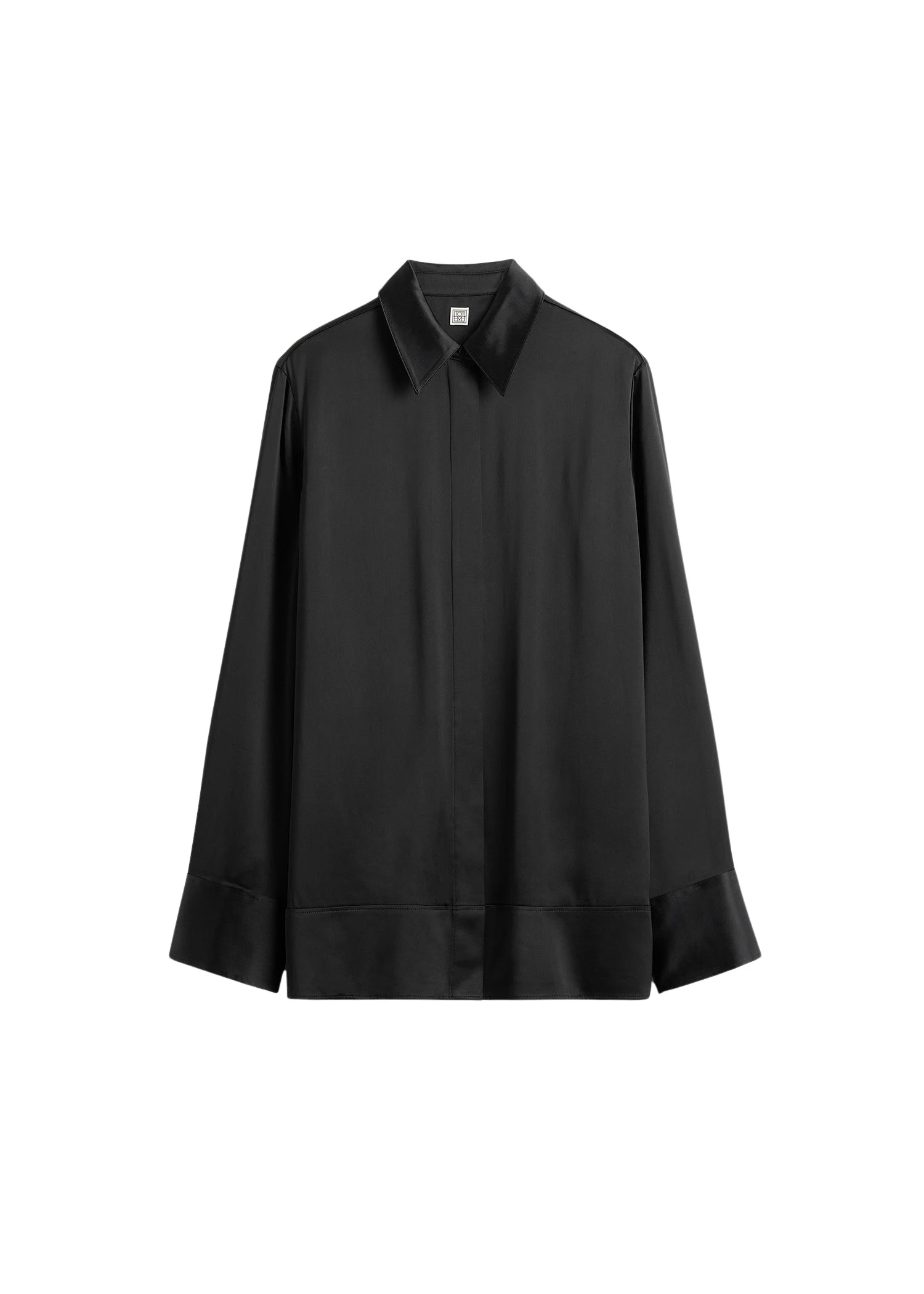Toteme-Soft-tuxedo-shirt-in-Black64078_nobg Totême Soft tuxedo shirt in Black - Tops - Scandinavian Minimalist Luxury at Coveti