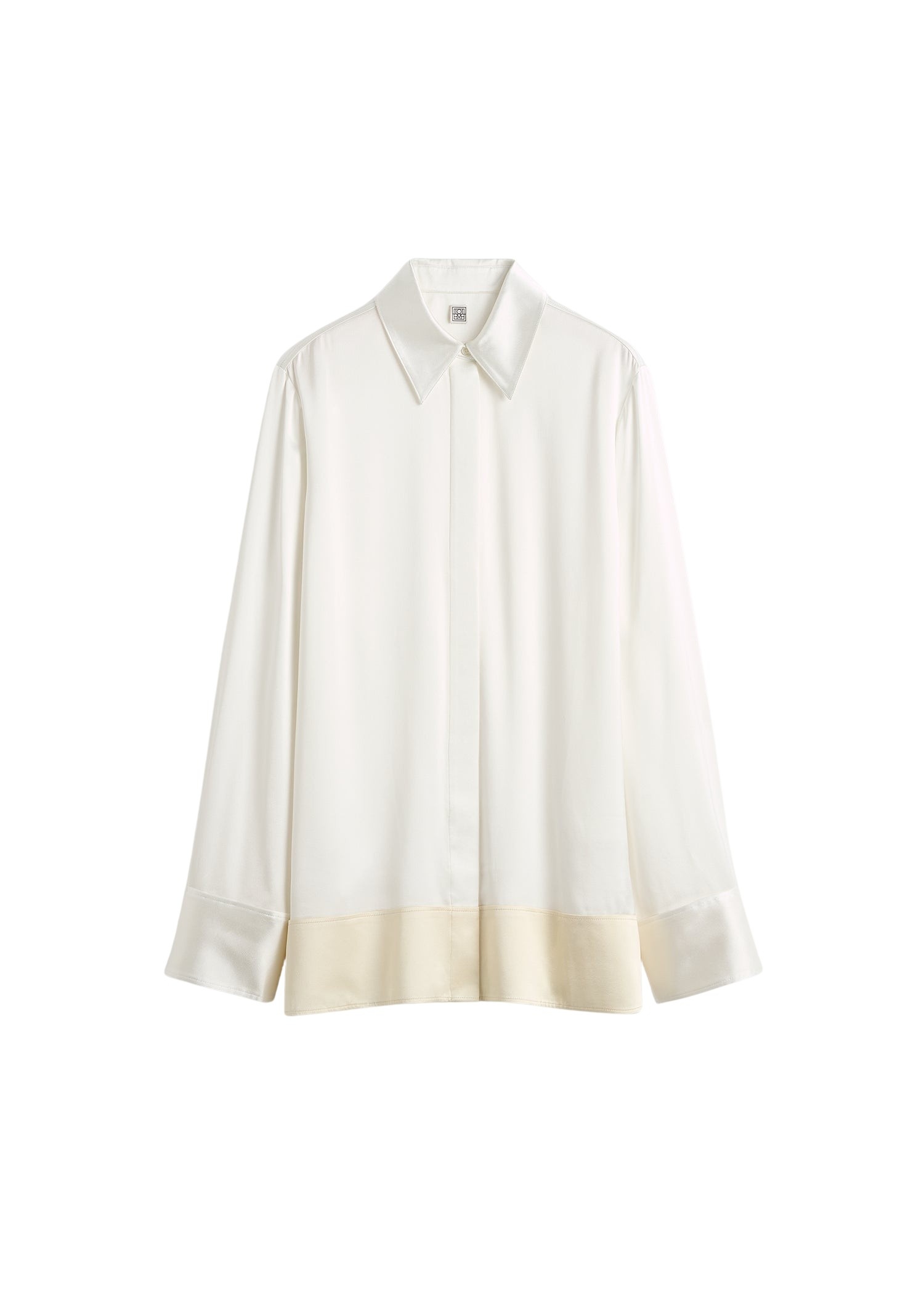 Totême Soft tuxedo shirt in White - Tops - Scandinavian Minimalist Luxury at Coveti