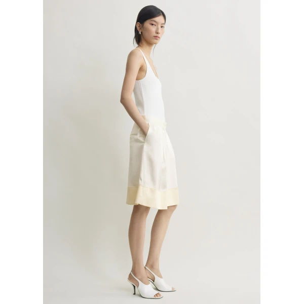 Totême Soft tuxedo skirt in White - Skirts - Scandinavian Minimalist Luxury at Coveti