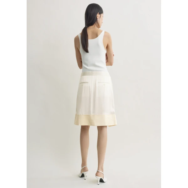 Totême Soft tuxedo skirt in White - Skirts - Scandinavian Minimalist Luxury at Coveti
