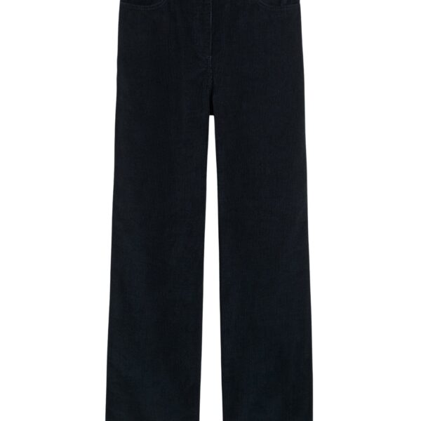 Totême Straight cord trousers in Navy - Pants - Scandinavian Minimalist Luxury at Coveti
