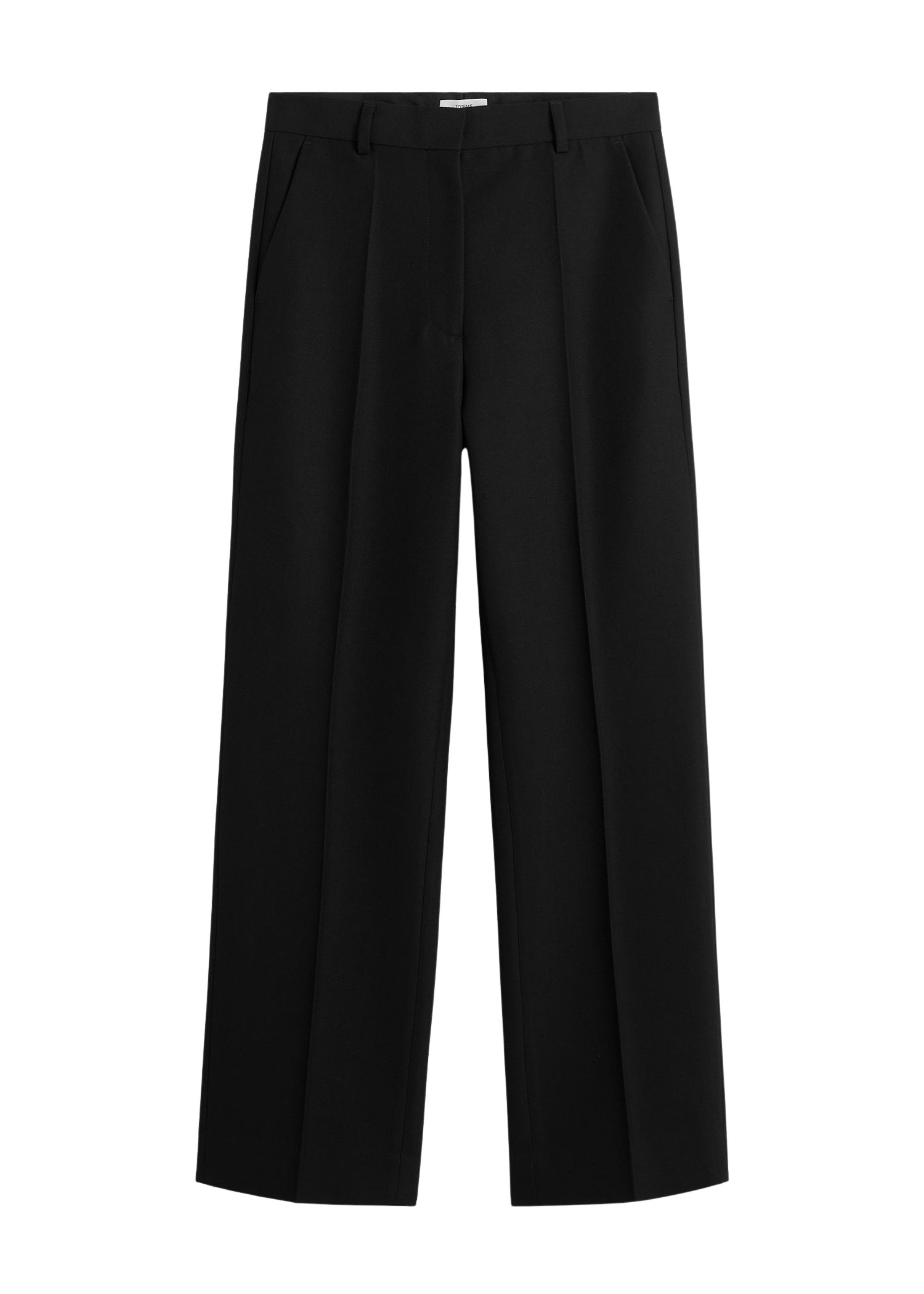 Totême Straight suit trousers in Black - Pants - Scandinavian Minimalist Luxury at Coveti