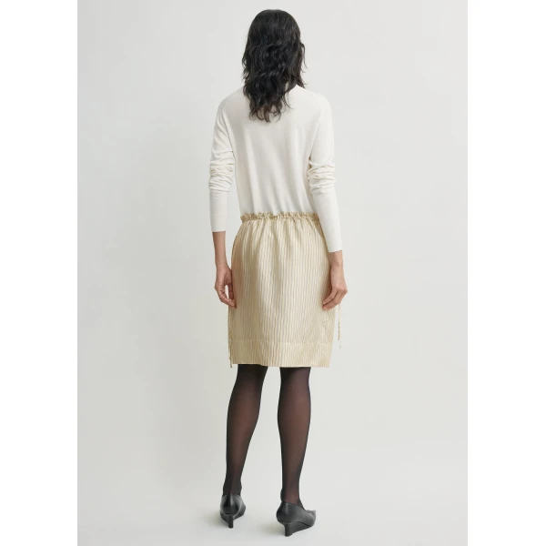 Totême Striped mini skirt in Beige / Brown - Skirts - Scandinavian Minimalist Luxury at Coveti