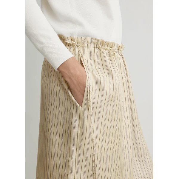 Totême Striped mini skirt in Beige / Brown - Skirts - Scandinavian Minimalist Luxury at Coveti