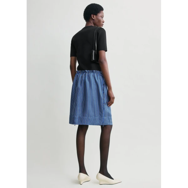 Totême Striped mini skirt in Blue / Navy - Skirts - Scandinavian Minimalist Luxury at Coveti