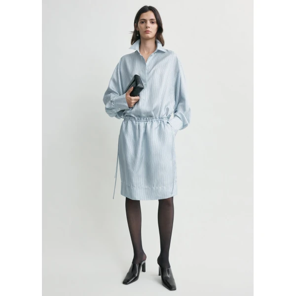 Totême Striped mini skirt in Ice / White - Skirts - Scandinavian Minimalist Luxury at Coveti