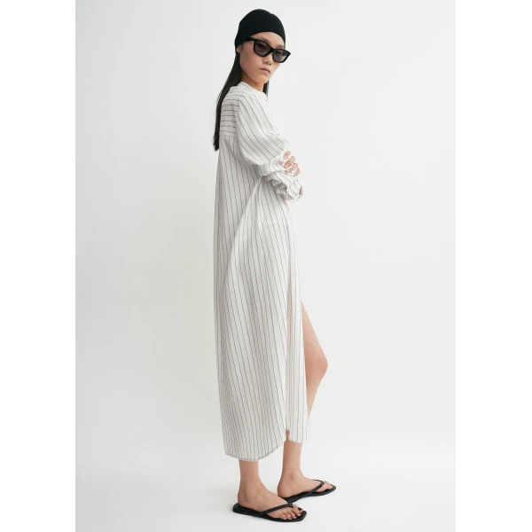 Totême Striped summer tunic white/oyster in White-oyster - Tops - Scandinavian Minimalist Luxury at Coveti