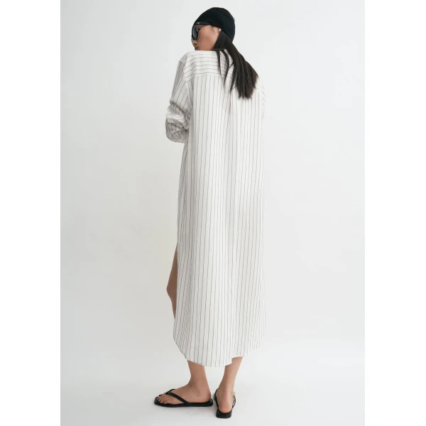 Totême Striped summer tunic white/oyster in White-oyster - Tops - Scandinavian Minimalist Luxury at Coveti
