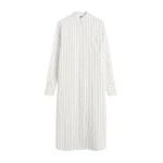 Totême Striped summer tunic white/oyster in White-oyster - Tops - Scandinavian Minimalist Luxury at Coveti