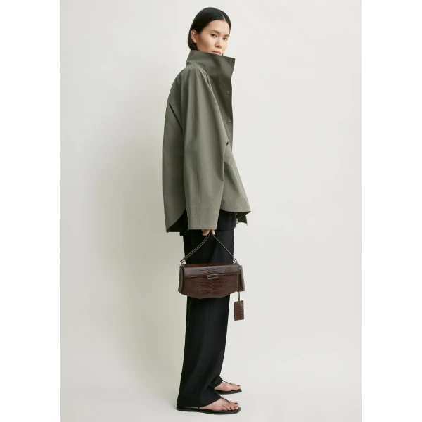 Totême Summer parachute jacket in Clove - Jackets - Scandinavian Minimalist Luxury at Coveti