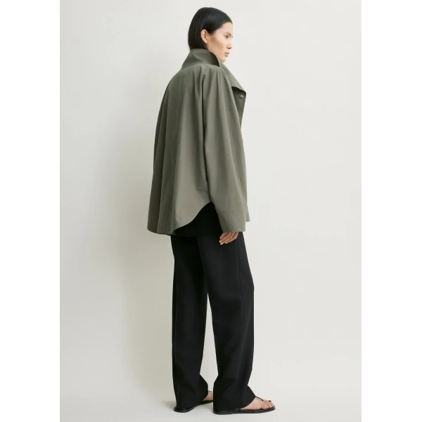 Totême Summer parachute jacket in Clove - Jackets - Scandinavian Minimalist Luxury at Coveti