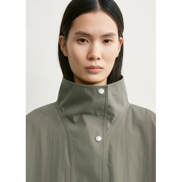 Totême Summer parachute jacket in Clove - Jackets - Scandinavian Minimalist Luxury at Coveti