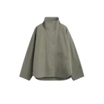 Totême Summer parachute jacket in Clove - Jackets - Scandinavian Minimalist Luxury at Coveti