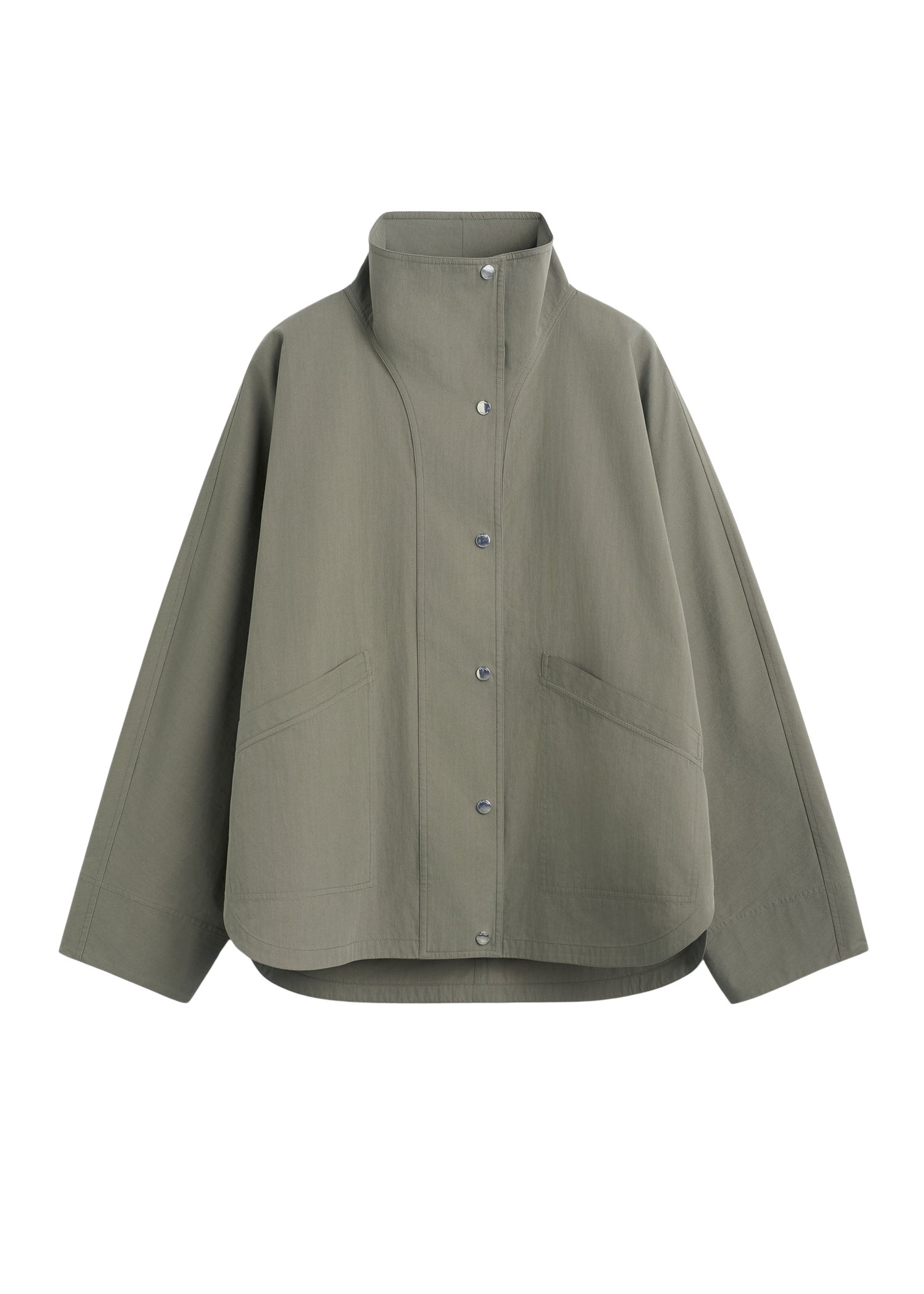Totême Summer parachute jacket in Clove - Jackets - Scandinavian Minimalist Luxury at Coveti