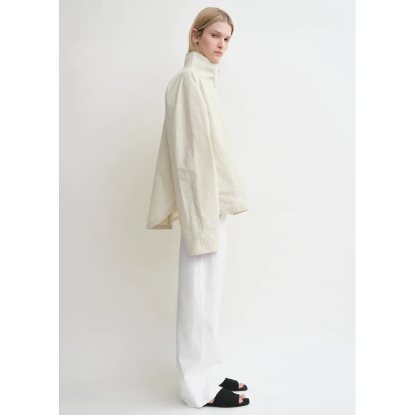 Totême Summer parachute jacket in Oyster - Jackets - Scandinavian Minimalist Luxury at Coveti