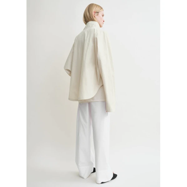 Totême Summer parachute jacket in Oyster - Jackets - Scandinavian Minimalist Luxury at Coveti