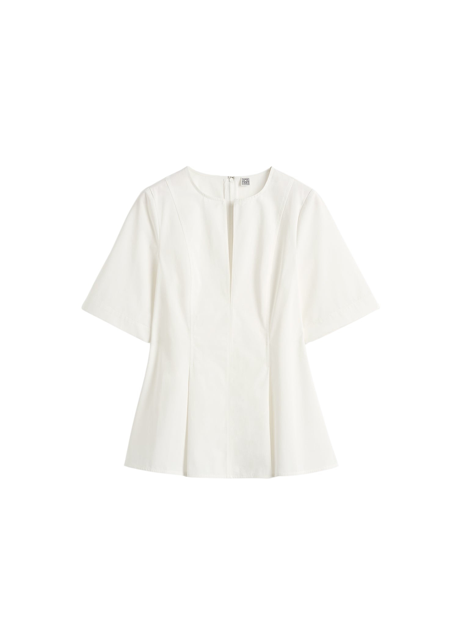 Totême Tailored cotton top in White - Tops - Scandinavian Minimalist Luxury at Coveti