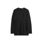 Totême Tailored dinner blouse in Black - Tops - Scandinavian Minimalist Luxury at Coveti