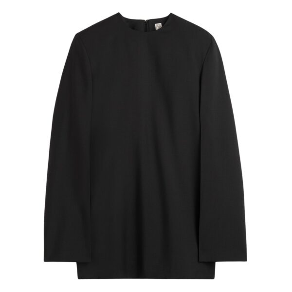 Totême Tailored dinner blouse in Black - Tops - Scandinavian Minimalist Luxury at Coveti