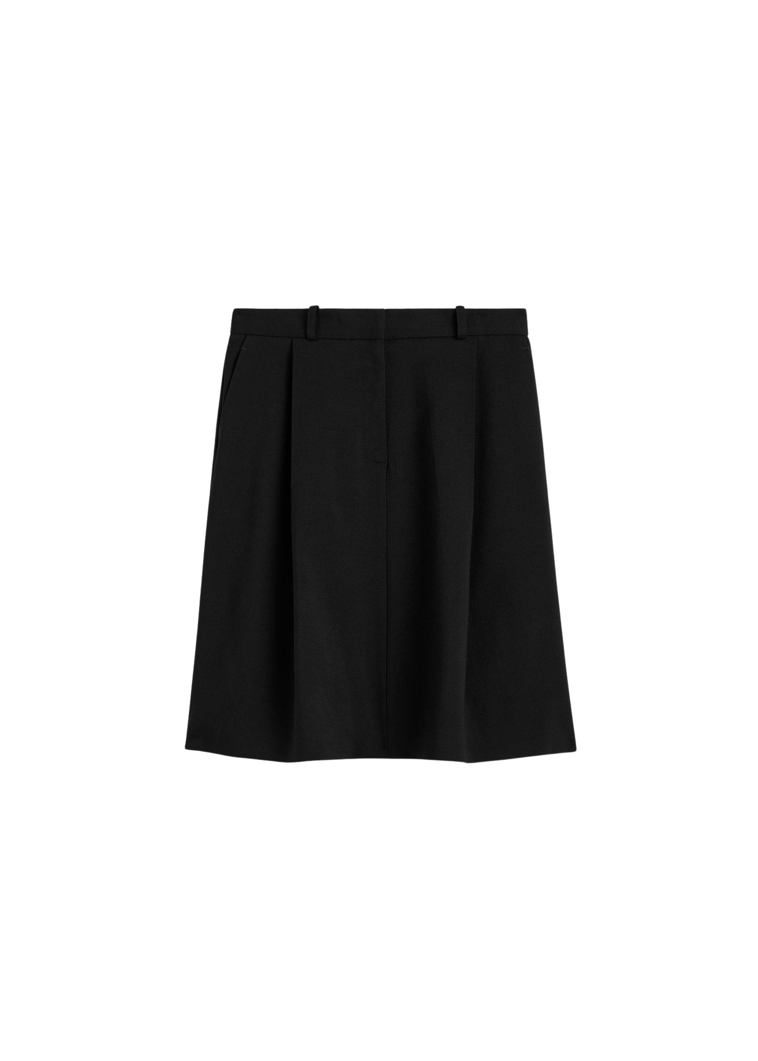 Totême Tailored pleat skirt in Black - Skirts - Scandinavian Minimalist Luxury at Coveti