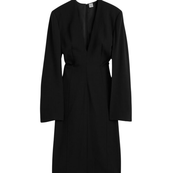 Totême Tailored slouch dress in Black - Dresses - Scandinavian Minimalist Luxury at Coveti