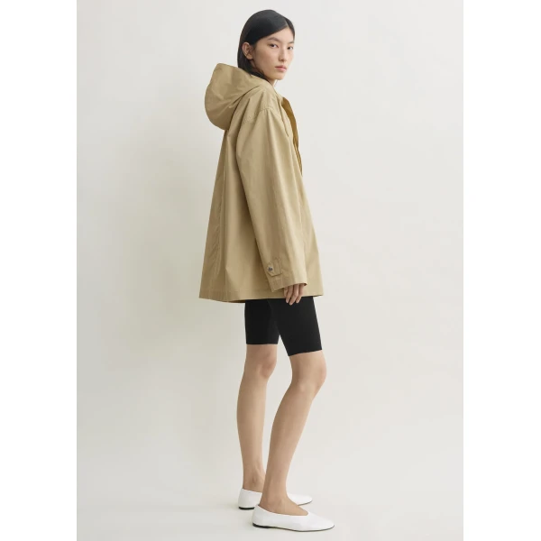 Totême Technical scarf jacket in Cashew - Jackets - Scandinavian Minimalist Luxury at Coveti