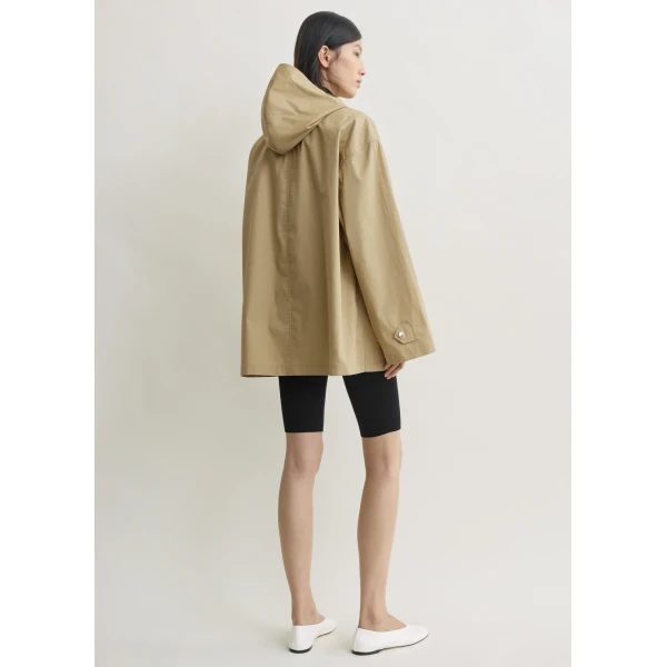 Totême Technical scarf jacket in Cashew - Jackets - Scandinavian Minimalist Luxury at Coveti