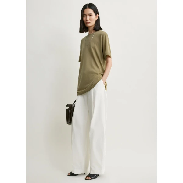 Totême Tee knit in Desert - Tops - Scandinavian Minimalist Luxury at Coveti