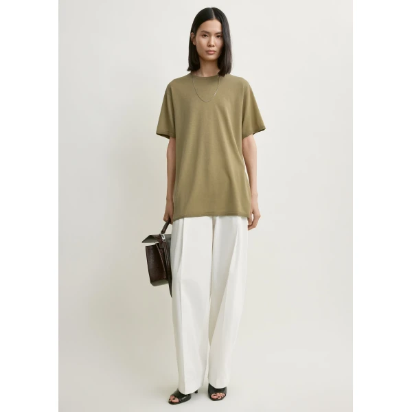 Totême Tee knit in Desert - Tops - Scandinavian Minimalist Luxury at Coveti