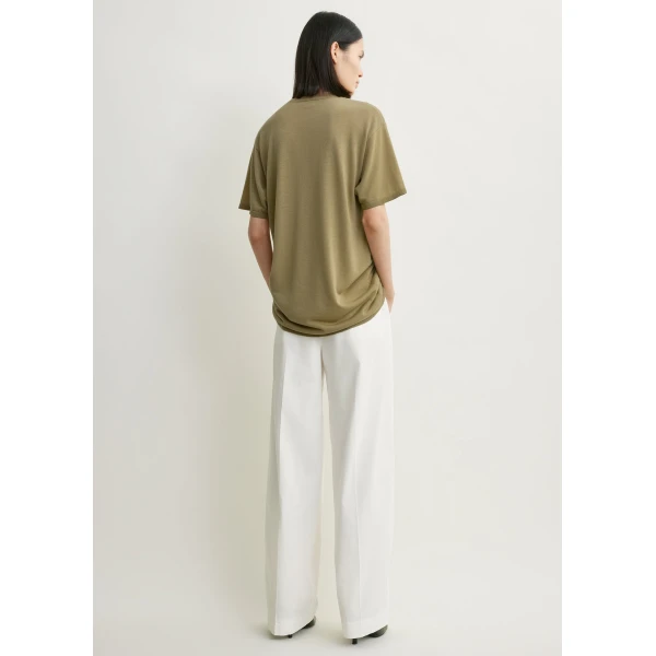 Totême Tee knit in Desert - Tops - Scandinavian Minimalist Luxury at Coveti