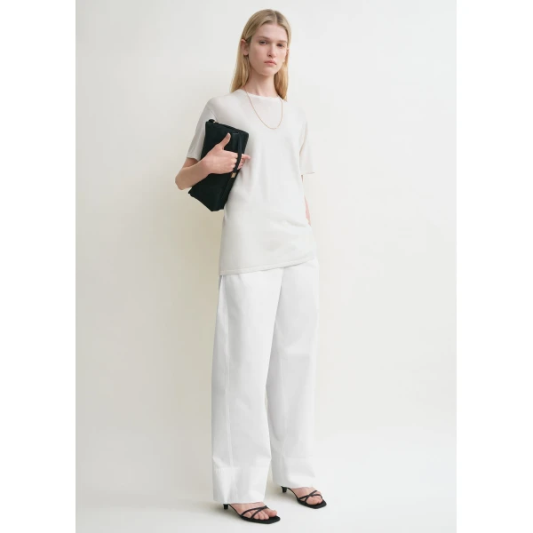 Totême Tee knit in White - Tops - Scandinavian Minimalist Luxury at Coveti