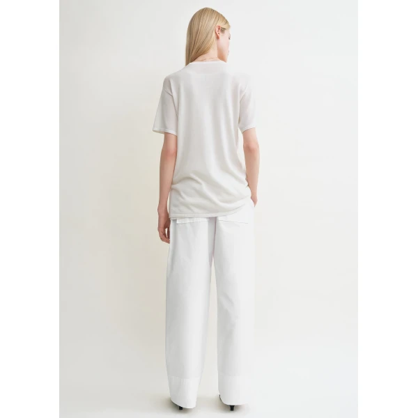 Totême Tee knit in White - Tops - Scandinavian Minimalist Luxury at Coveti