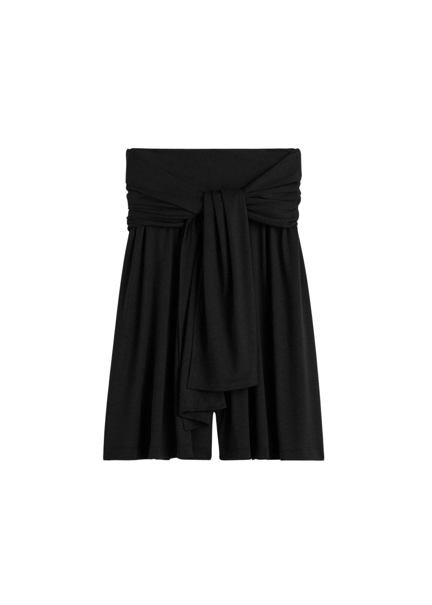Totême Tie-waist jersey shorts in Black - Shorts - Scandinavian Minimalist Luxury at Coveti