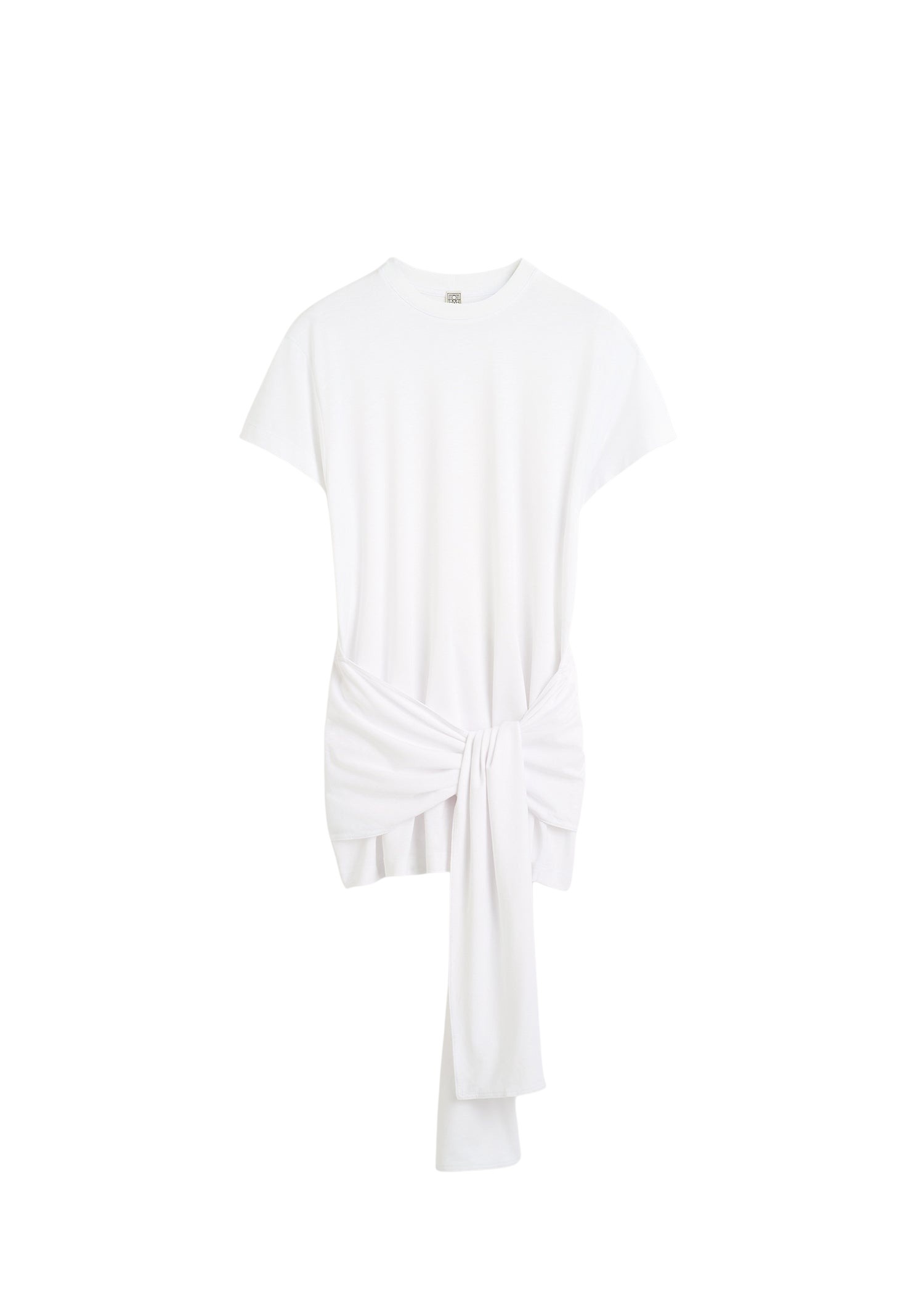 Totême Tie-waist jersey top in White - Tops - Scandinavian Minimalist Luxury at Coveti