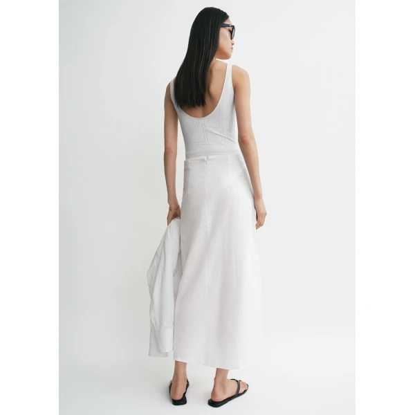 Totême Tie-waist skirt in White - Skirts - Scandinavian Minimalist Luxury at Coveti