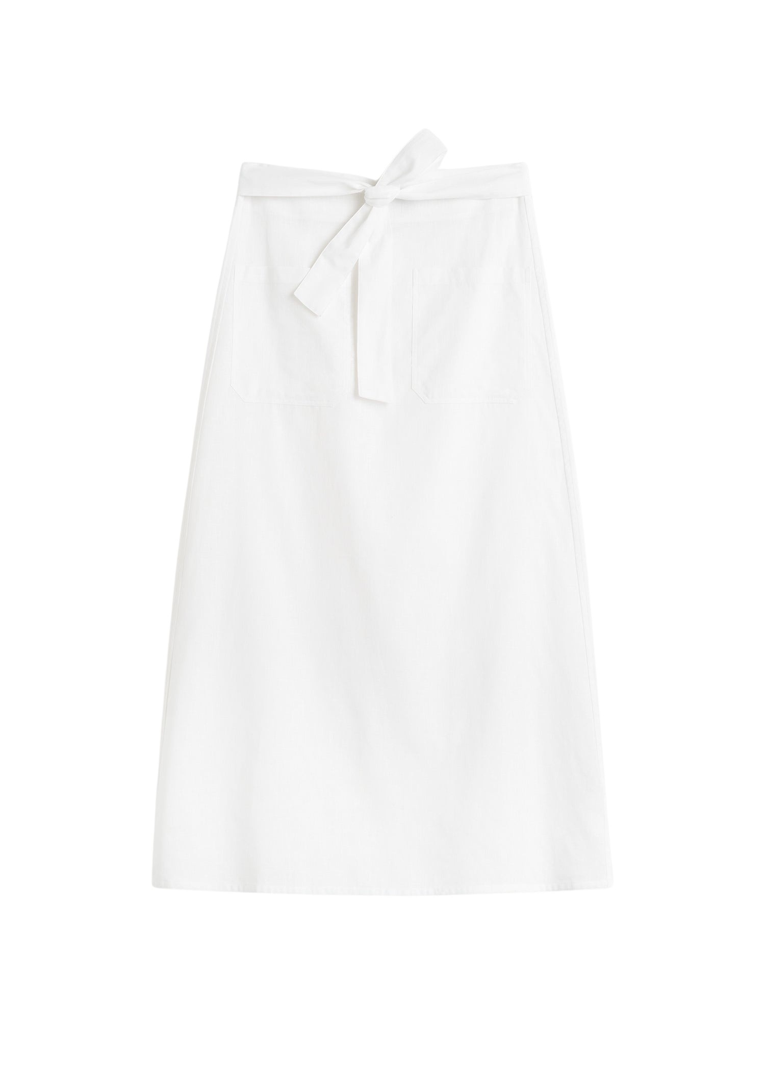 Totême Tie-waist skirt in White - Skirts - Scandinavian Minimalist Luxury at Coveti