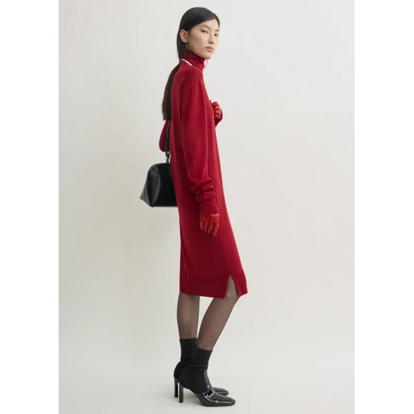 Totême Turtleneck dress in Red - Dresses - Scandinavian Minimalist Luxury at Coveti