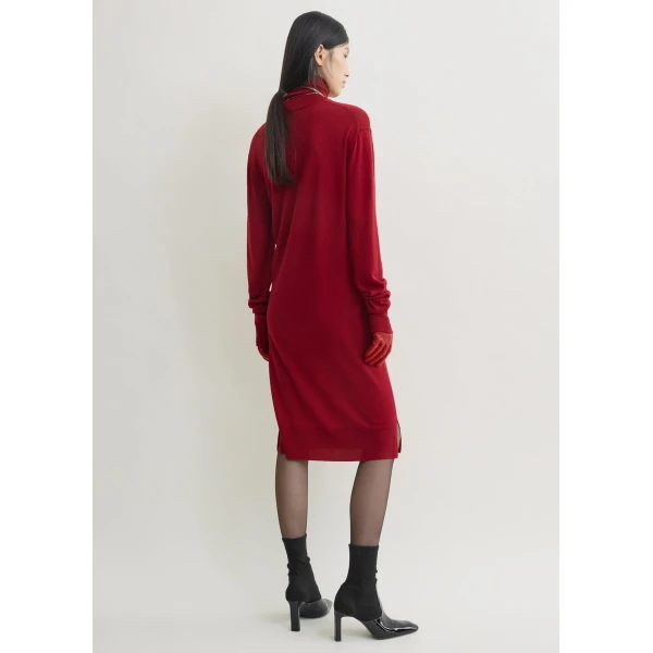 Totême Turtleneck dress in Red - Dresses - Scandinavian Minimalist Luxury at Coveti