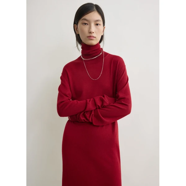 Totême Turtleneck dress in Red - Dresses - Scandinavian Minimalist Luxury at Coveti