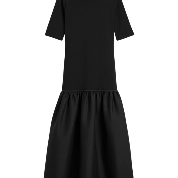 Totême Twinflower tee dress in Black - Dresses - Scandinavian Minimalist Luxury at Coveti
