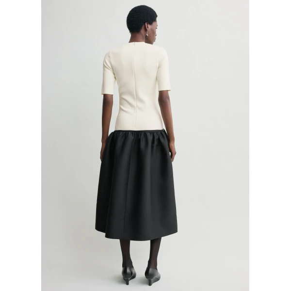 Totême Twinflower tee dress in Ecru - Dresses - Scandinavian Minimalist Luxury at Coveti