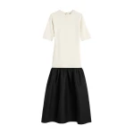 Totême Twinflower tee dress in Ecru - Dresses - Scandinavian Minimalist Luxury at Coveti