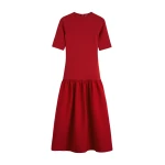 Totême Twinflower tee dress in Poppy - Dresses - Scandinavian Minimalist Luxury at Coveti
