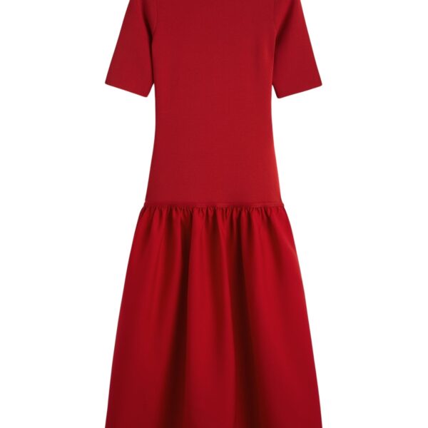 Totême Twinflower tee dress in Poppy - Dresses - Scandinavian Minimalist Luxury at Coveti