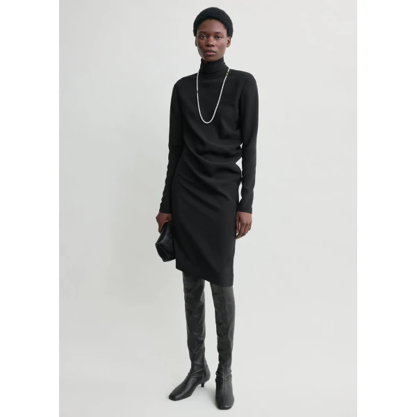 Totême Twist dress in Black - Dresses - Scandinavian Minimalist Luxury at Coveti