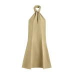 Totême Twist halter dress in Cumin - Dresses - Scandinavian Minimalist Luxury at Coveti